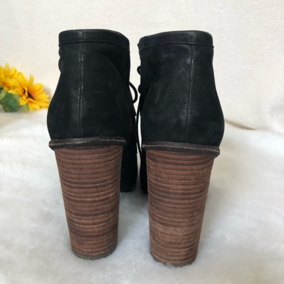 Dolce Vita Black Leather Jada Stacked Heel Boot - Picture 5 of 8